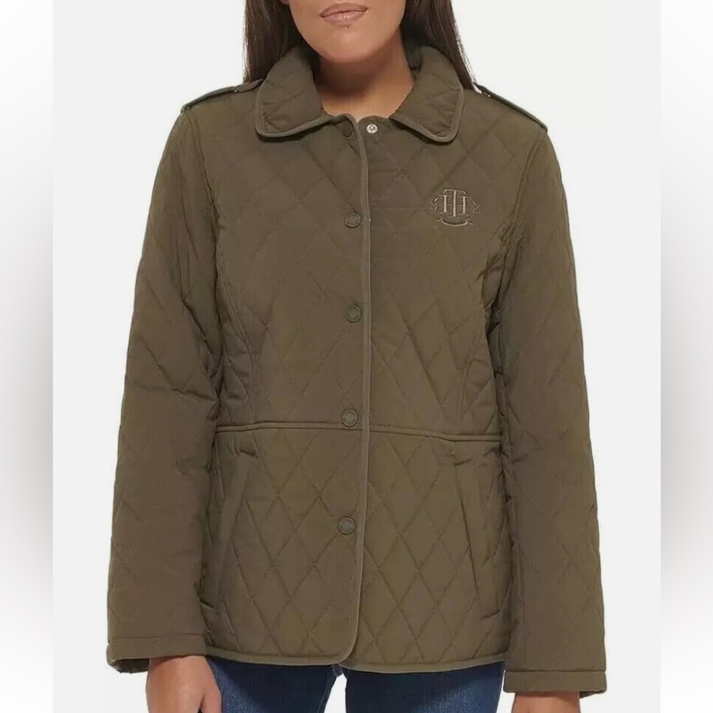 TOMMY HILFIGER  LADIES XXL QUILTED JACKET COLOR: JUNIPER